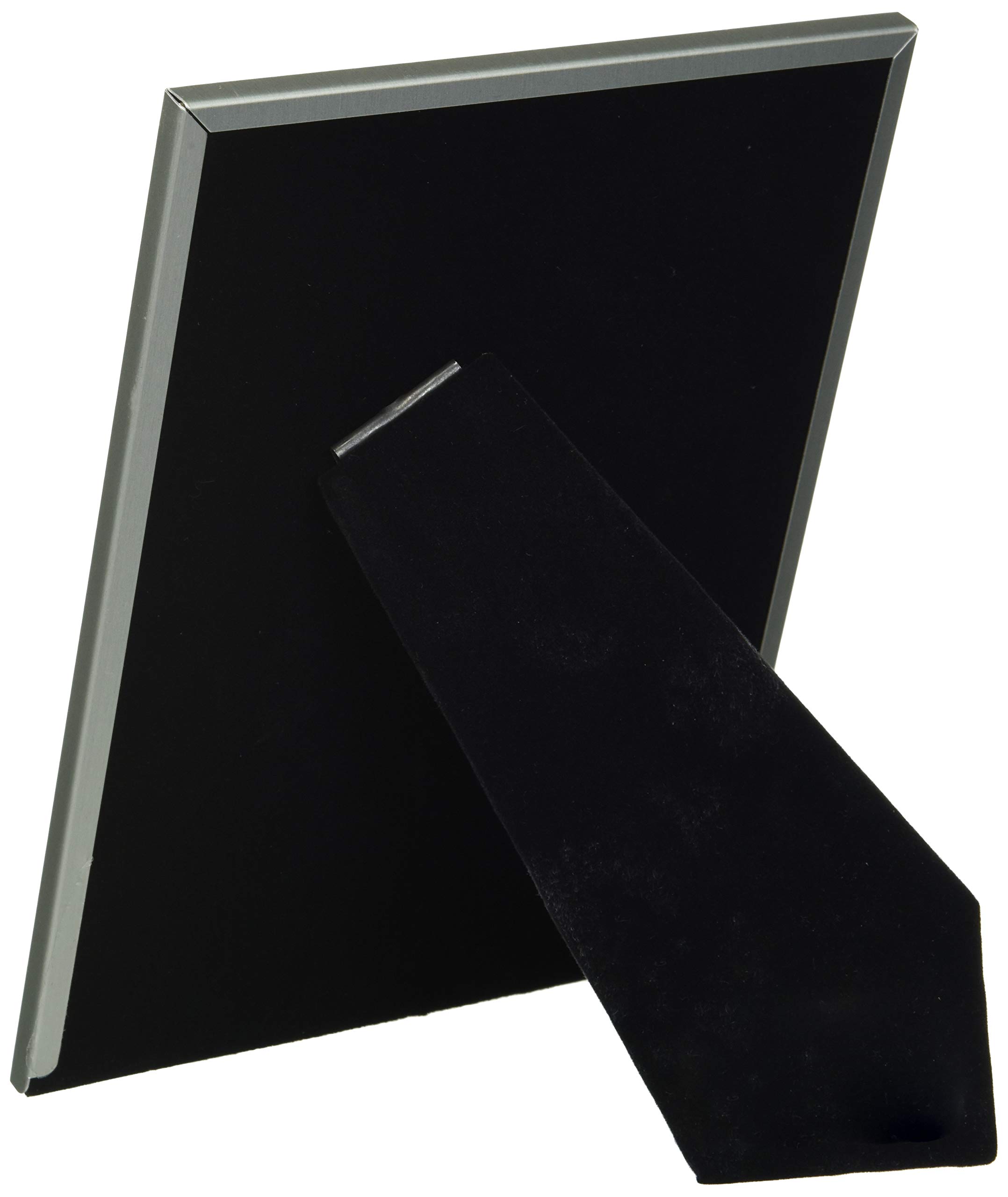 Lawrence Frames Brushed Silver 5x7 Metal Picture Frame - Elegant Wall & Tabletop Display for Photos, Artwork, and Home Decor
