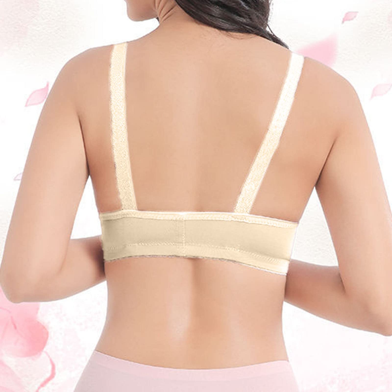 Wireless Minimizer Push Up Bras for Women - Front Closure Bralette, Full Coverage Comfort Plus Size Bra for Everyday Wear & Special Occasions