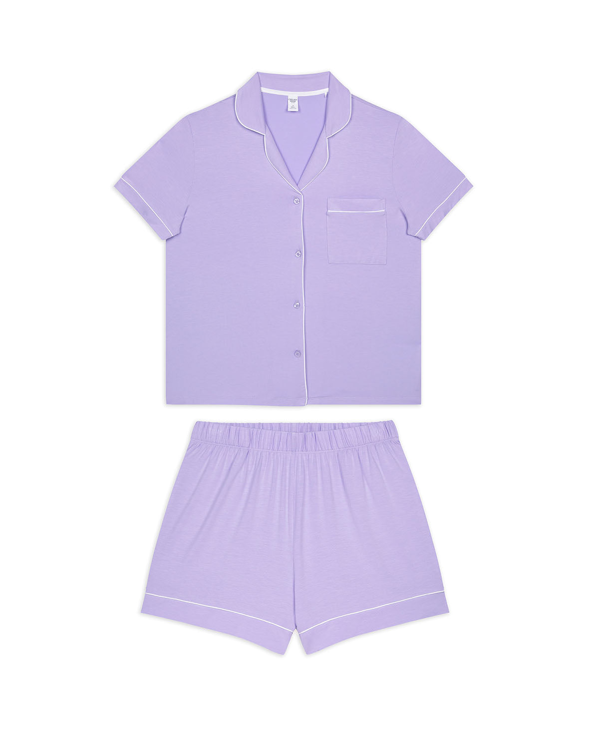 TENCEL™ Modal Short Sleeve Button Up Pajama Set for Women - Soft & Breathable Sleepwear - Lilac - Perfect for Summer Nights & Lounge Wear