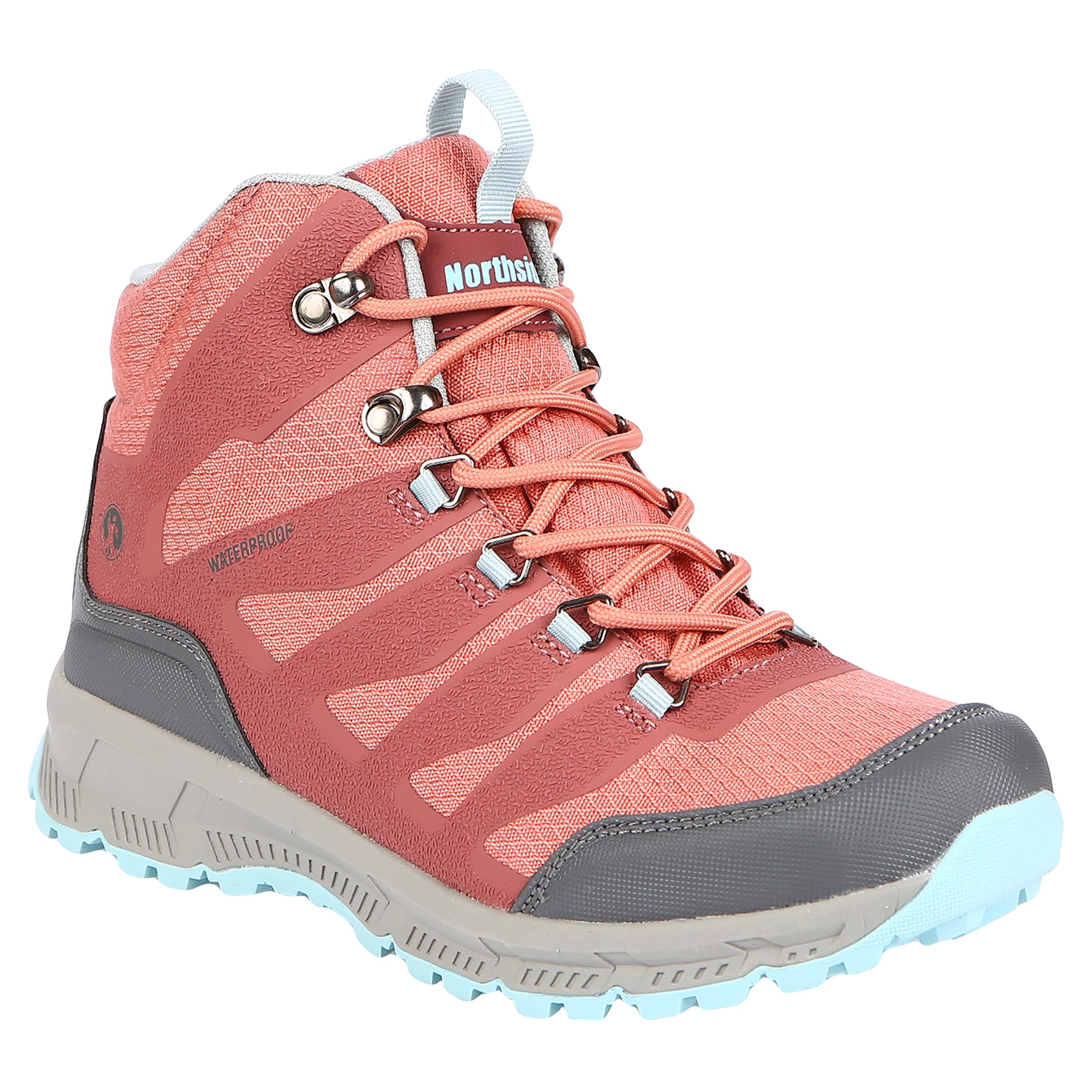 Northside Women's Hargrove Mid Waterproof Hiking Boots - Lightweight Outdoor Shoes with Waterproof Membrane & Traction Rubber Sole - Perfect for Hiking, Camping and Outdoor Adventures