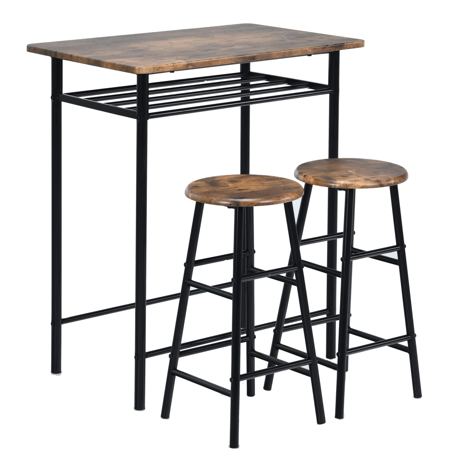 Giantex 2-Piece Pub Table and Chairs Set, 36