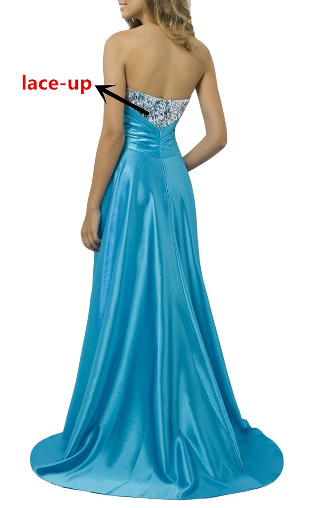 Emmani Women's Sweetheart Neckline Detachable Crystal Beaded Evening Gown - White Party Dress for Prom, Wedding, Black Tie Events & Formal Occasions