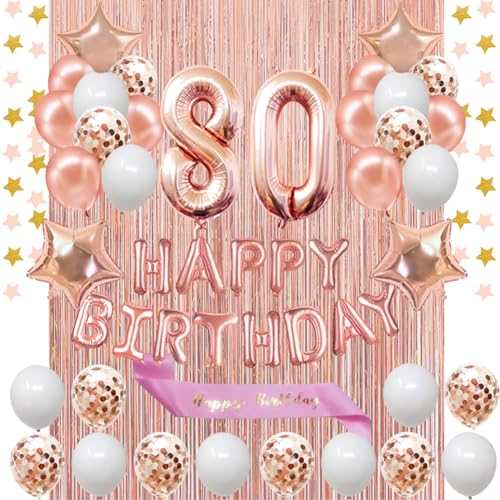 Rose Gold 80th Birthday