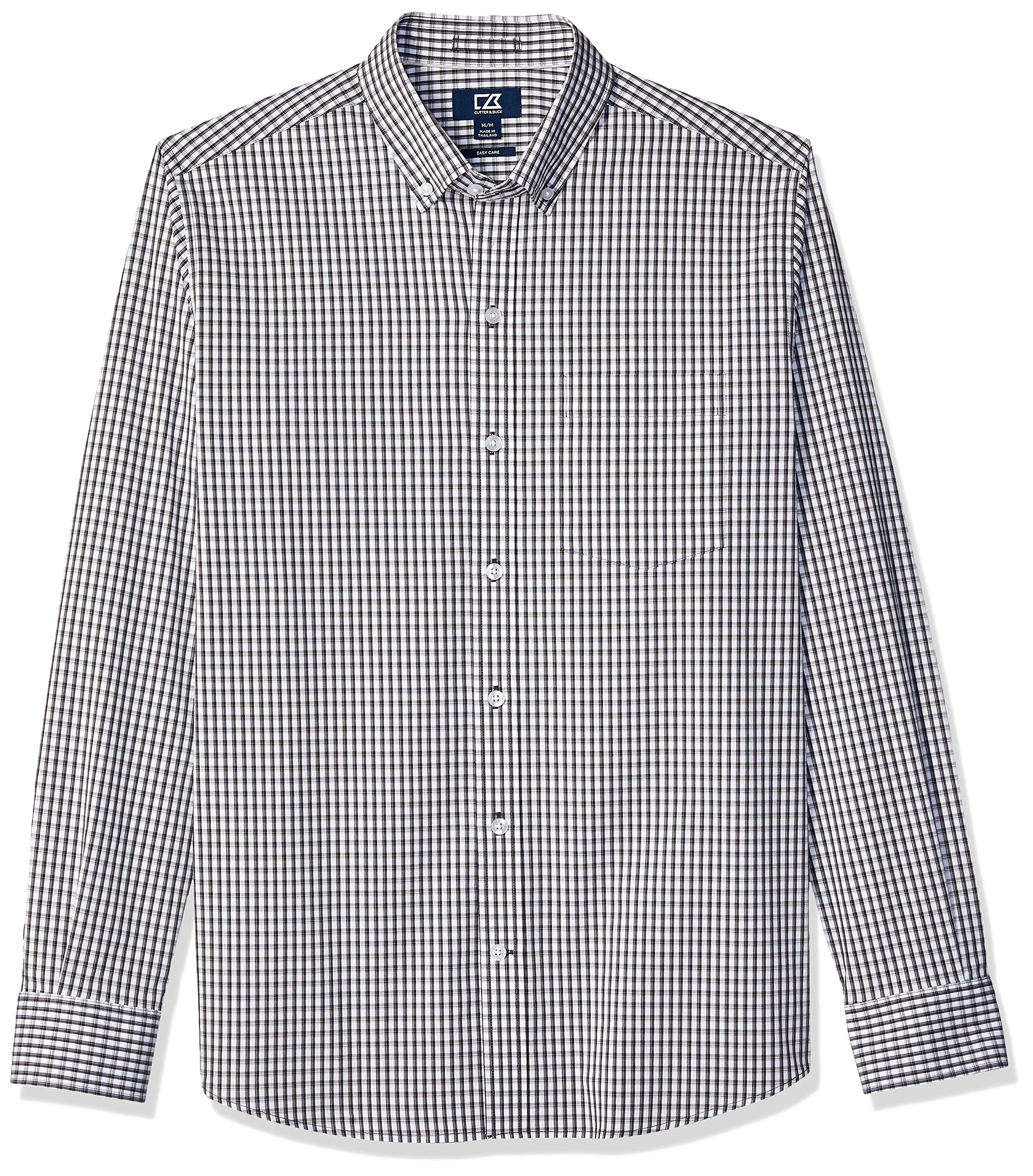 Cutter & Buck Men's Wrinkle Resistant Stretch Long Sleeve Button Down Dress Shirt for Business Casual & Office Wear | Comfortable & Professional Men's Shirt