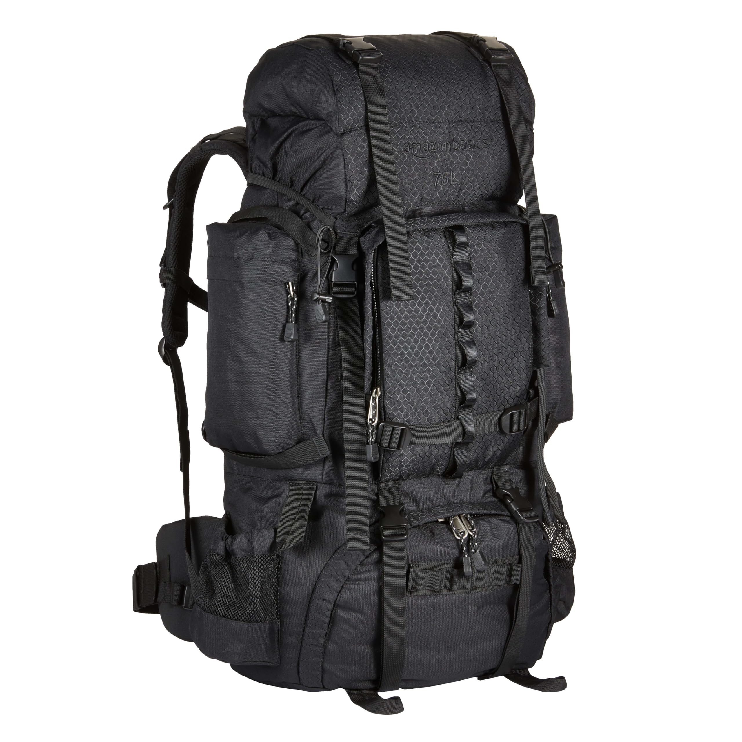 Amazon Basics Internal Frame Backpack - Lightweight Hiking & Travel Backpack with Adjustable Straps, Durable Water-Resistant Material for Outdoor Adventures, Camping & Daily Commute