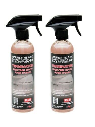 P&S Double Black Collection Terminator Enzyme Spot & Stain Remover - Powerful Carpet & Upholstery Cleaner for Tough Stains | Perfect for Home, Auto & Pet Stain Removal