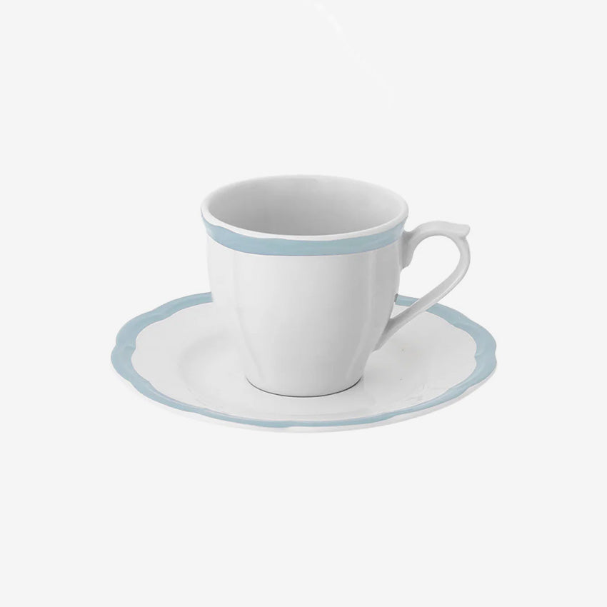Bitossi Home Petalo Espresso Cup & Saucer Set - Italian Ceramic Coffee Cups with Saucers for Espresso, Cappuccino & Latte - Perfect for Home, Cafe & Restaurant Use