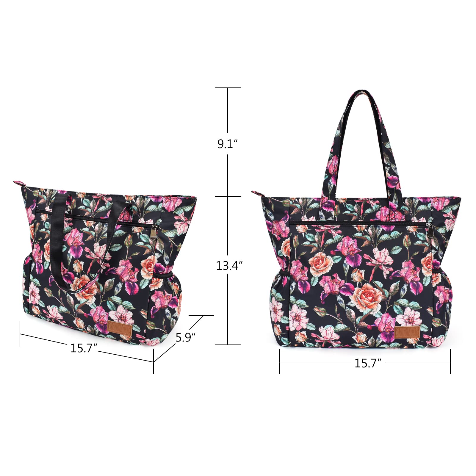 CLOUDMUSIC Large Waterproof Shoulder Tote Bag for Women - Perfect for Nurses, Teachers, Work, Gym, Travel & Beach - Spacious & Durable Everyday Carryall