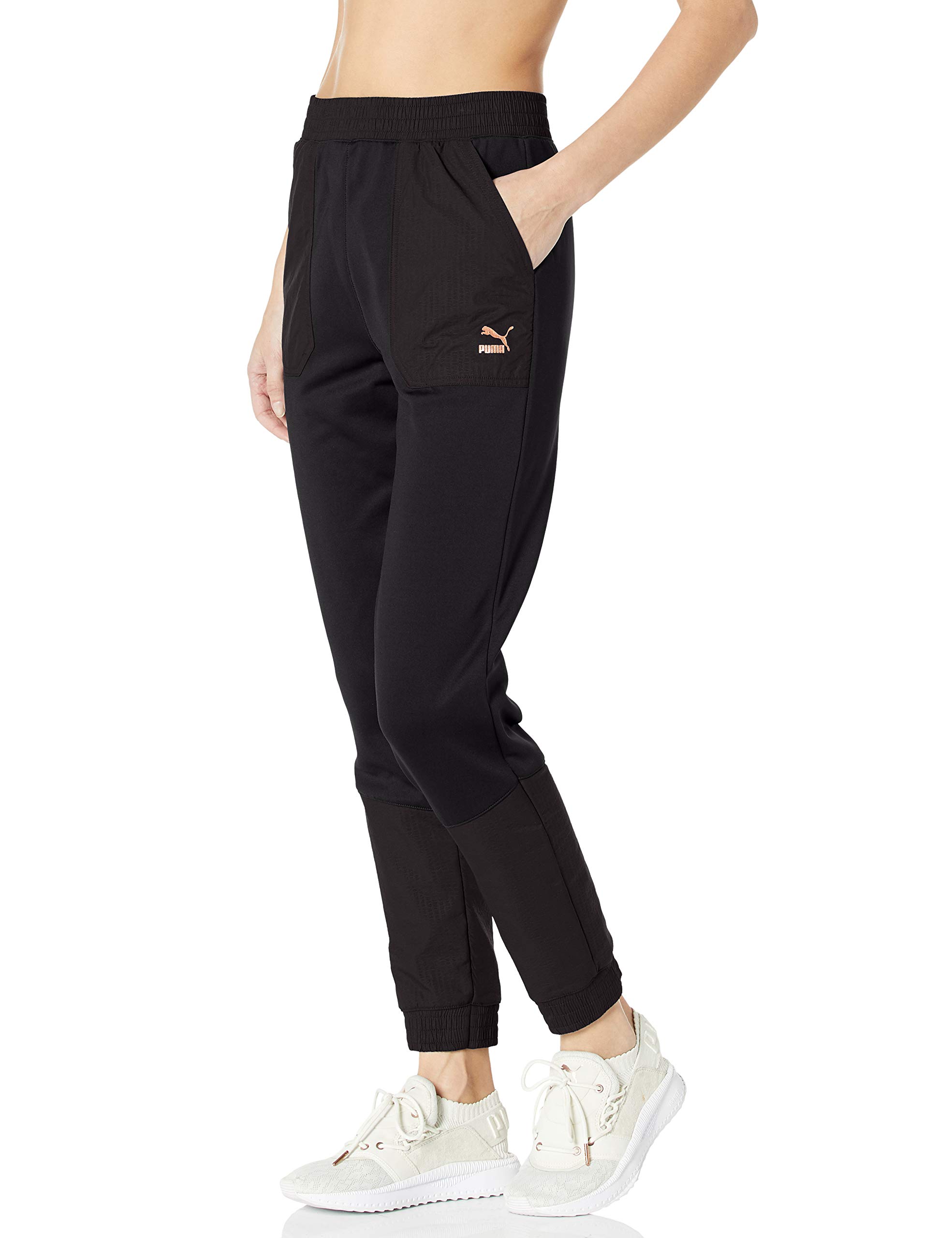 PUMA Women's EVO Embossed Utility Pants - High Waisted Athletic Joggers for Running, Gym & Casual Wear | Comfortable Workout Pants with Pockets