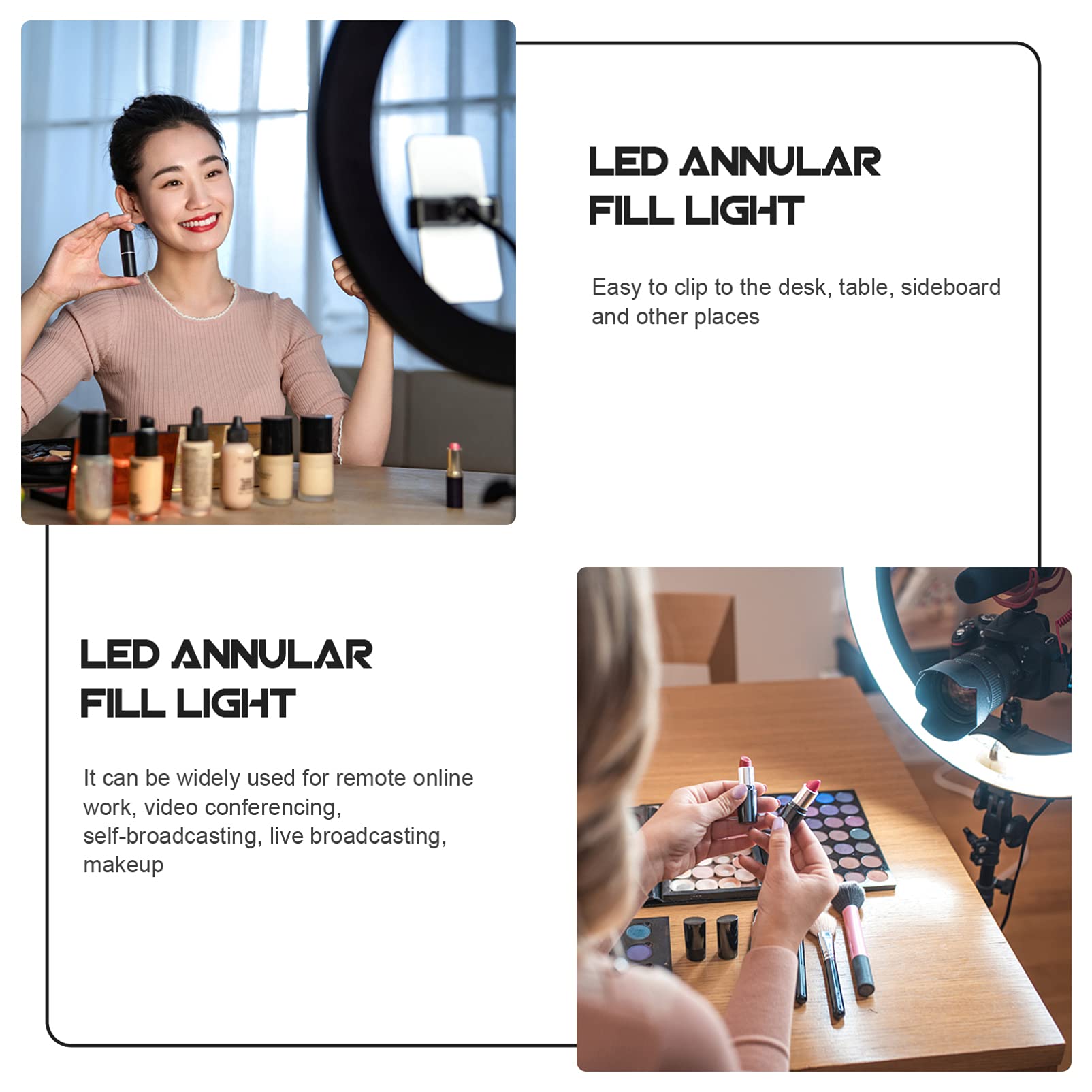 Jojofuny Selfie Ring Light with Clip - 10