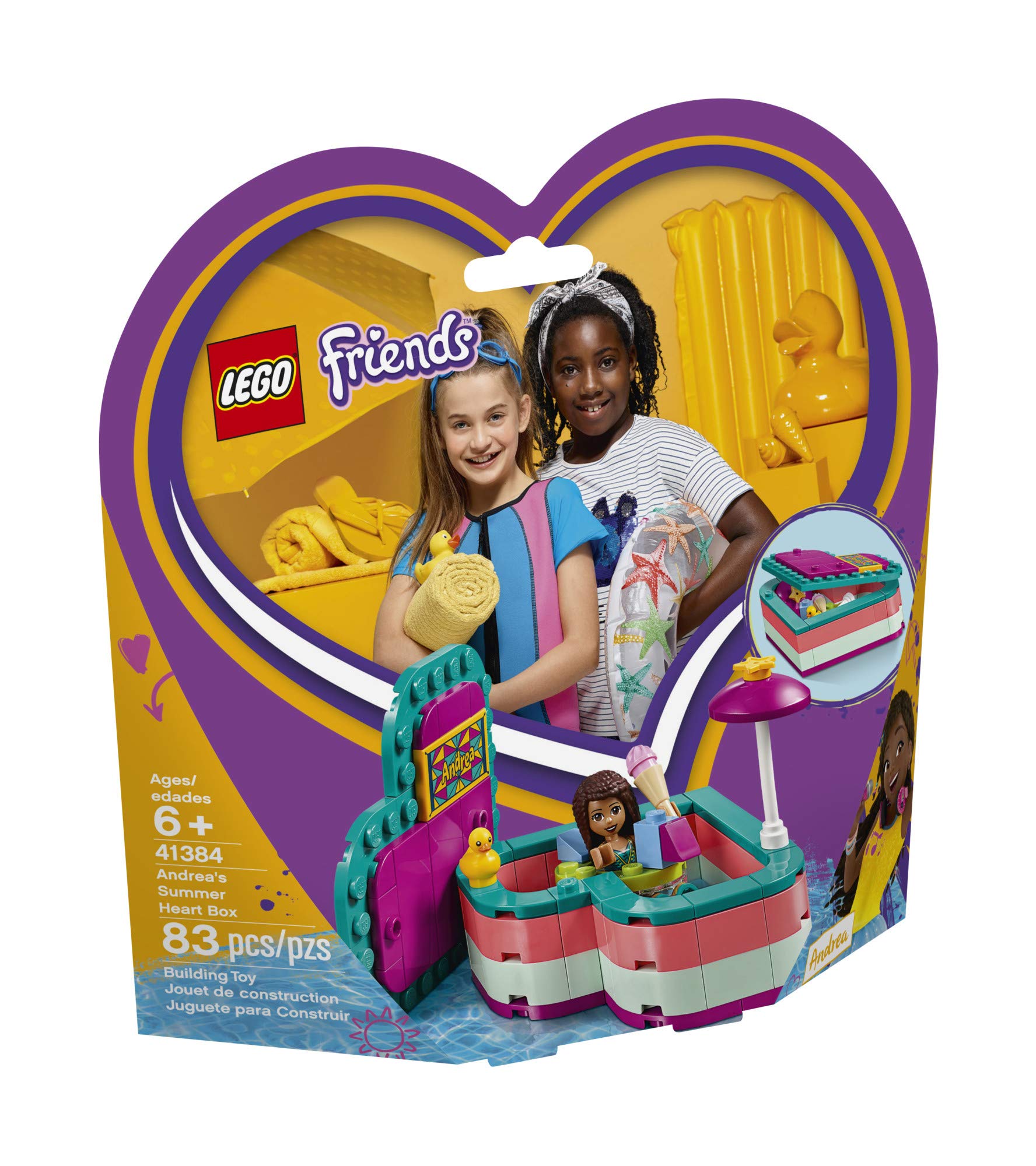 LEGO Friends Andrea’s Summer Heart Box 41384 Building Kit - 83 Piece Creative Construction Toy for Kids | Perfect Birthday Gift & Summer Activity for Girls Ages 6+ | Encourages Creativity & Imaginative Play