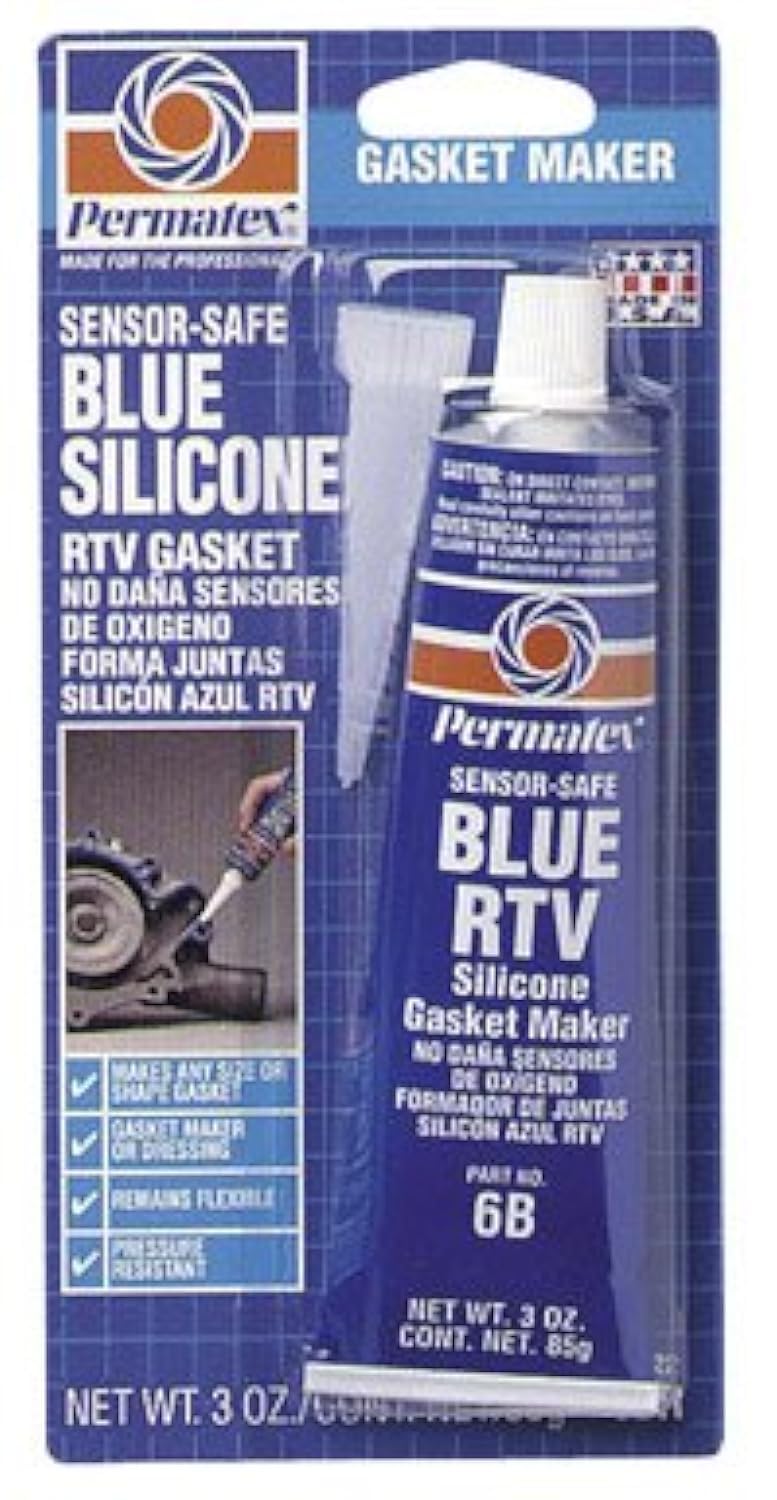 Permatex 80022 3 Oz Sensor-Safe Blue RTV Silicone Gasket Maker - High Temperature Resistant Sealant for Automotive Engines, Transmissions & Marine Applications - Perfect for DIY Repairs & Professional Use