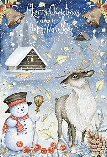 Snowman with Reindeer - 2 Sheets