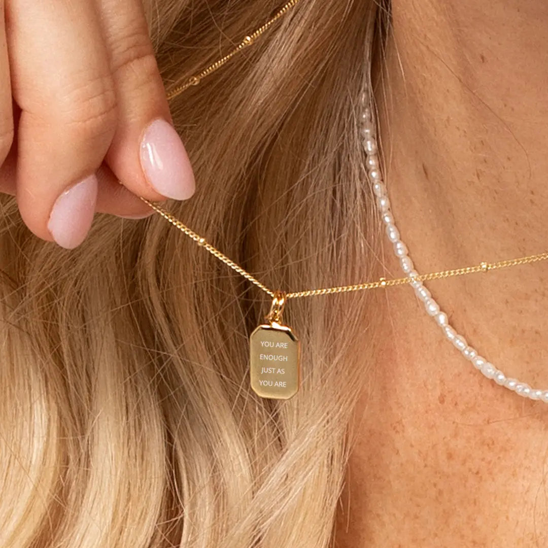 Etch Empower Necklace - Personalized Inspirational Jewelry for Women, Motivational Gift for Her - Perfect for Daily Wear, Special Occasions & Self-Empowerment