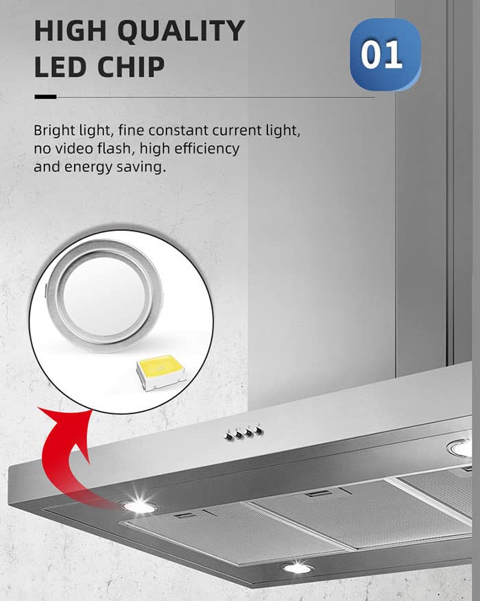 2-Pack DC 12V 1.5W LED Range Hood Light Bulbs - 68mm Frosted Milky Cover - Warm White 3000K - Perfect for Kitchen Cooker Smoke Exhauster & Ventilator Lighting