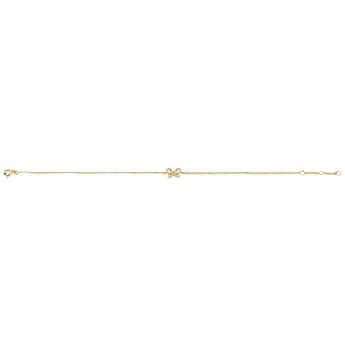 14K Solid Yellow Gold Cubic Zirconia Butterfly Bracelet for Women - Elegant Fashion Jewelry Gift for Birthday, Anniversary & Special Occasions
