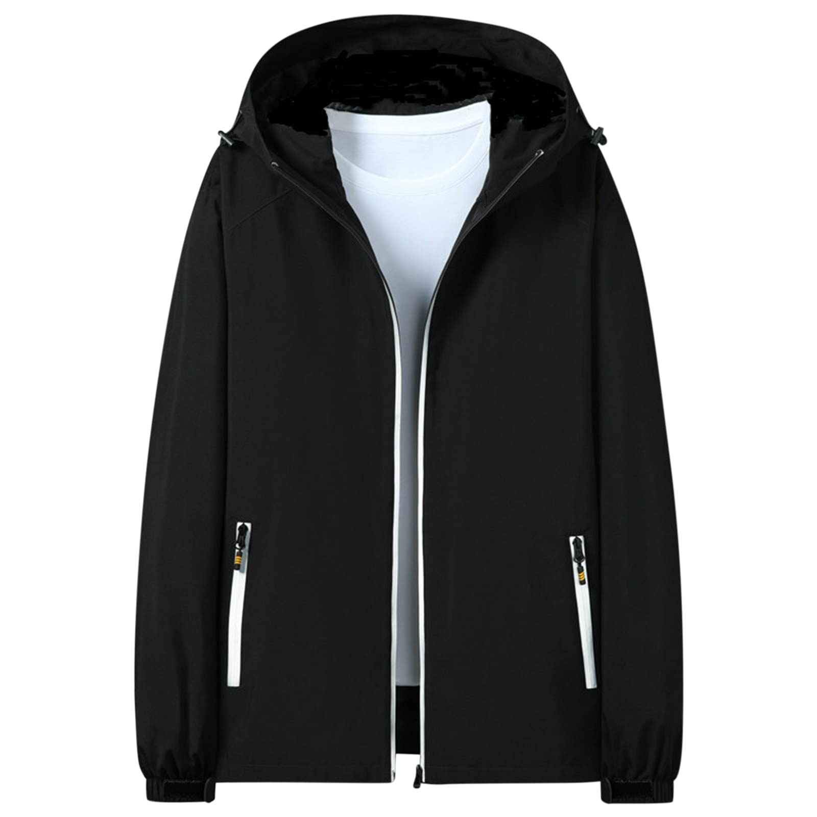 Thick Men's Sweaters - Windproof & Luminous Zipper Hooded Fleece Jacket for Winter Outdoor Activities | Hiking, Camping & Cold Weather Wear