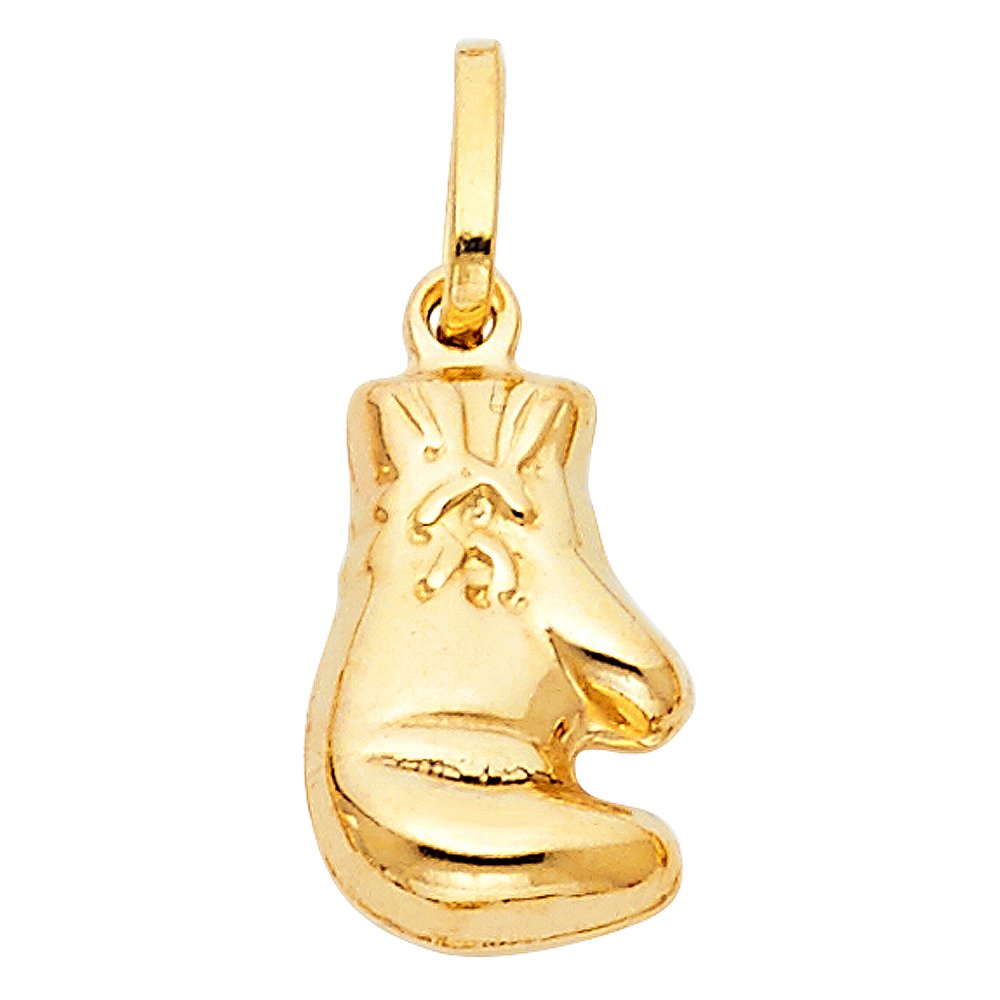 14K Yellow Gold Boxing Glove Charm Pendant - Dainty Jewelry Gift for Boxers, Athletes & Sports Lovers - Perfect for Boxing Gifts, Workout Motivation & Everyday Wear