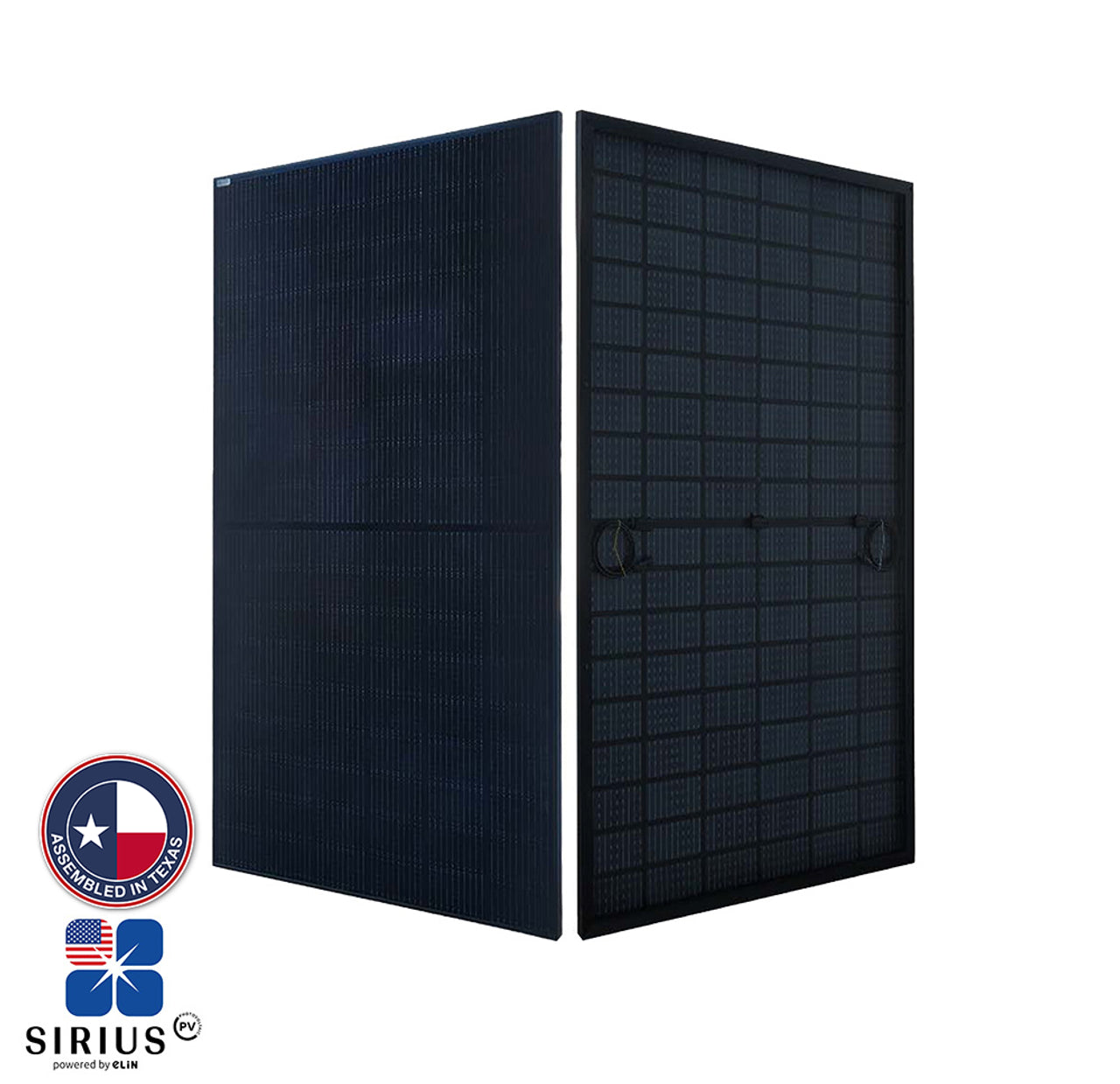 415W Bifacial Solar Panel - Sirius PV Black Solar Module | Made in USA | High Efficiency 415W-539W | Ideal for Home, RV & Off-Grid Power