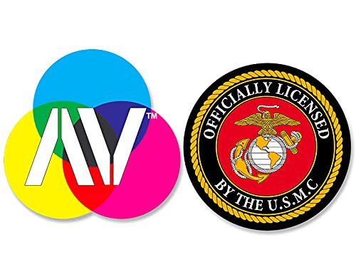 USMC Licensed Gold 3D Marine Corps Eagle Globe Anchor Vinyl Decal Sticker - 3 Inch Waterproof Car, Truck, Laptop & Water Bottle Decoration - Perfect for Military Supporters, Veterans Gifts & Patriotic Home Decor
