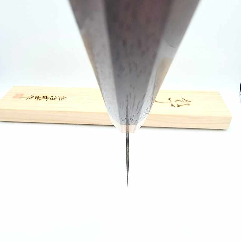 Takeshi Saji Rainbow VG10 240mm Gyuto Japanese Chef Knife with Rosewood Handle & White Top - Perfect for Sushi, Meat Cutting & Professional Kitchen Use