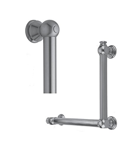 Jaclo G30-16H-24W-LH-SB 90 Degree Smooth Grab Bar, Antique Brass - ADA Compliant Bathroom Safety Handle for Elderly & Disabled - Perfect for Showers, Bathtubs & Toilets