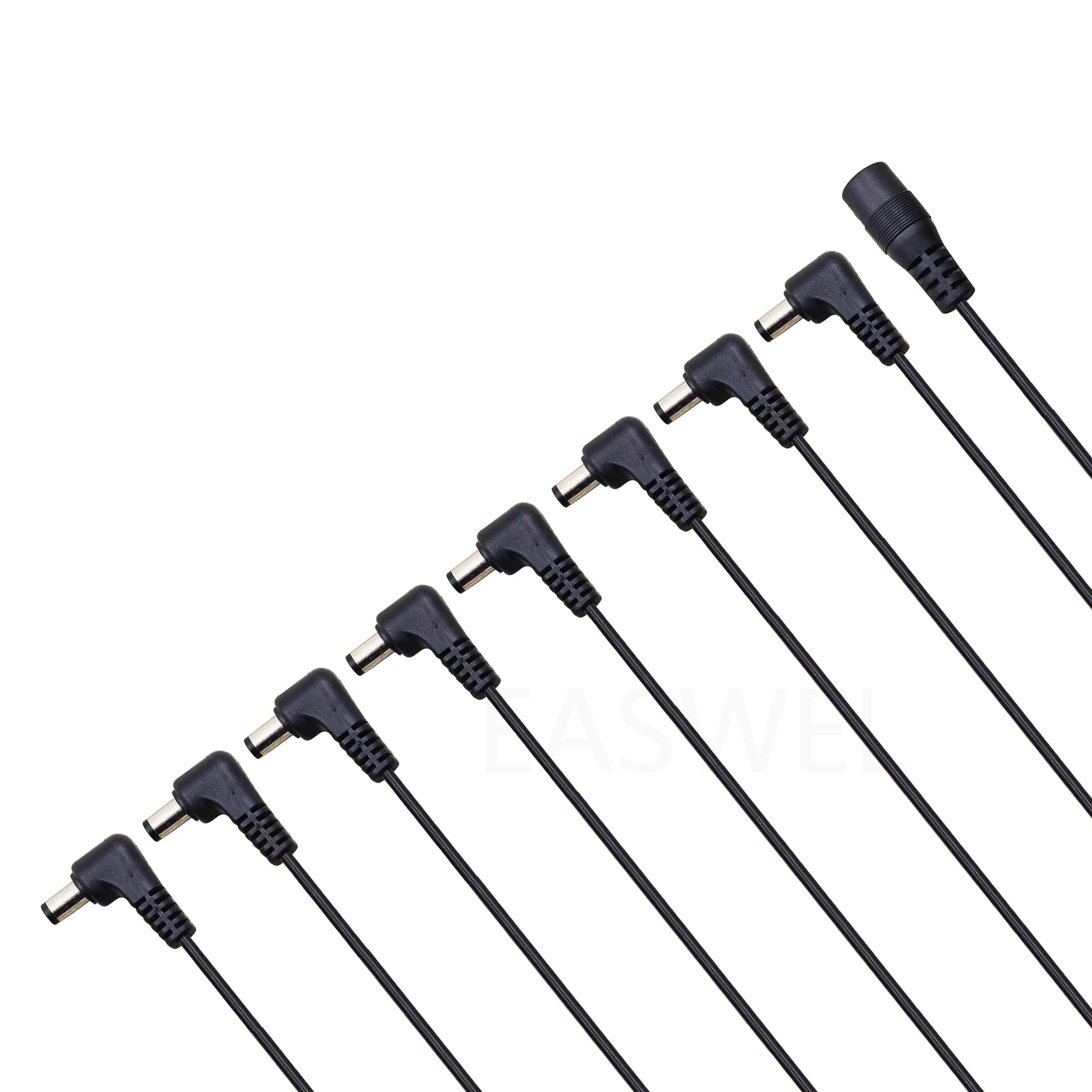 8-Way Daisy Chain Cable for Guitar Pedals - 9V Power Supply Adapter for Electric Guitar Effects Pedals - Perfect for Live Performances & Home Studio Setups