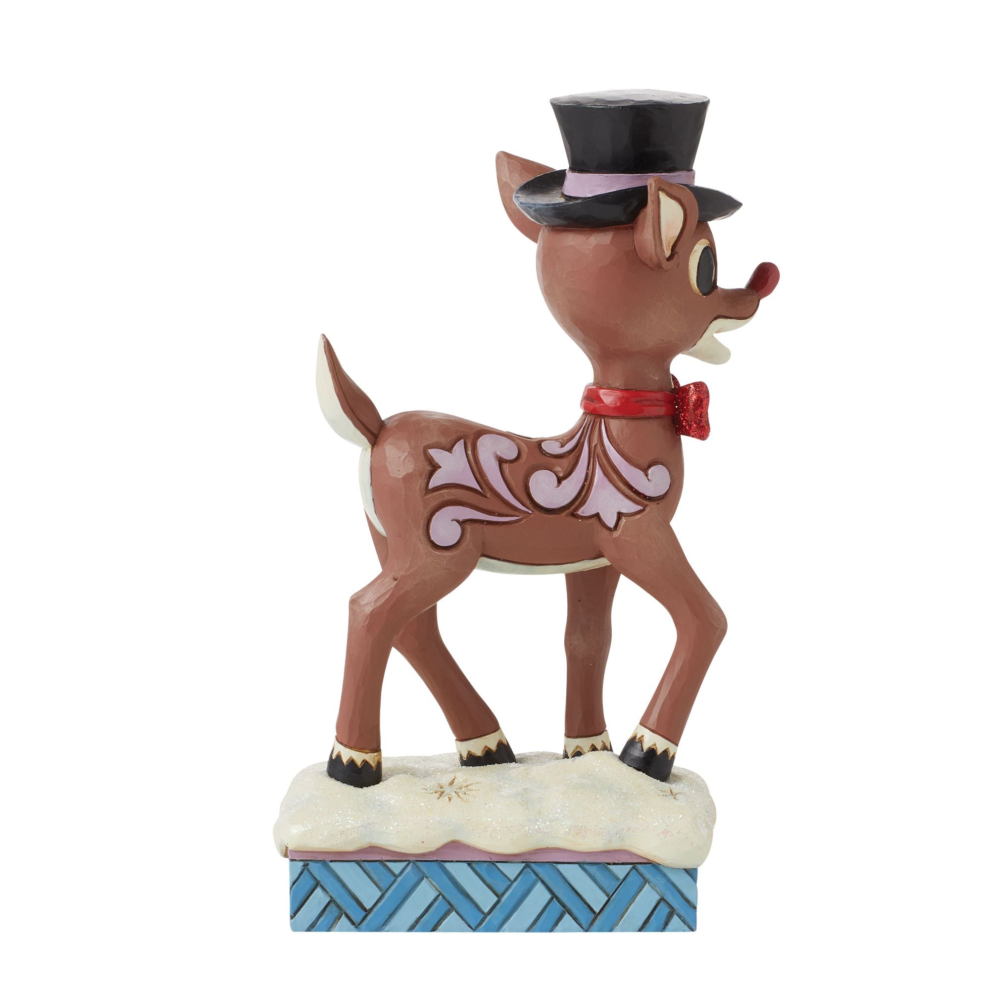 Rudolph in Top Hat & Bowtie - Christmas Holiday Decorations for Home, Office & Party Festive Decor