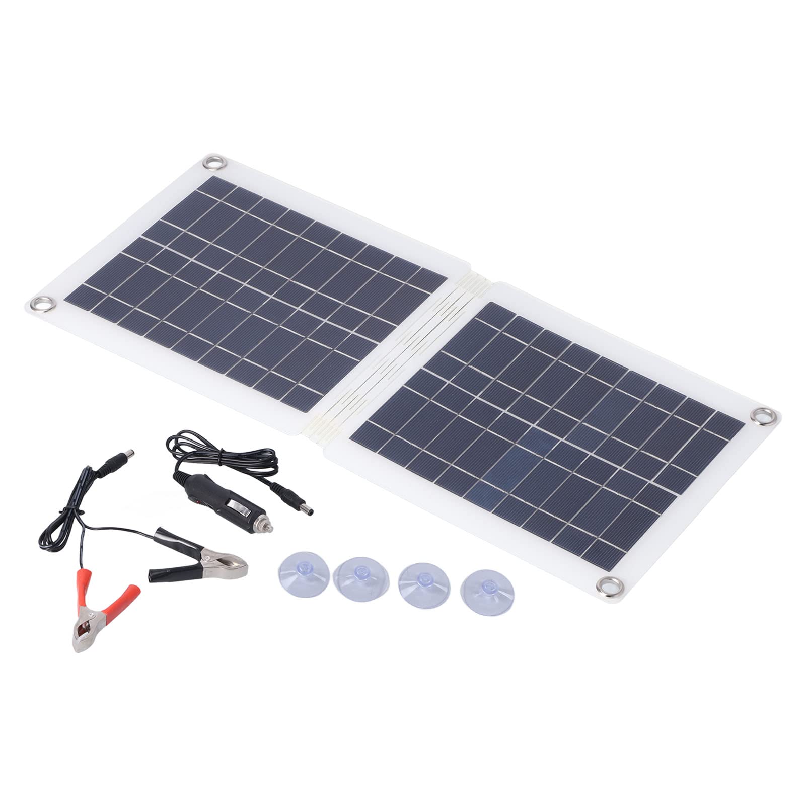 18V 10W Foldable Solar Panel with Dual USB Ports - Portable Polycrystalline Solar Charger for Outdoor, Emergency, Car, RV, Camping & Hiking Power Supply