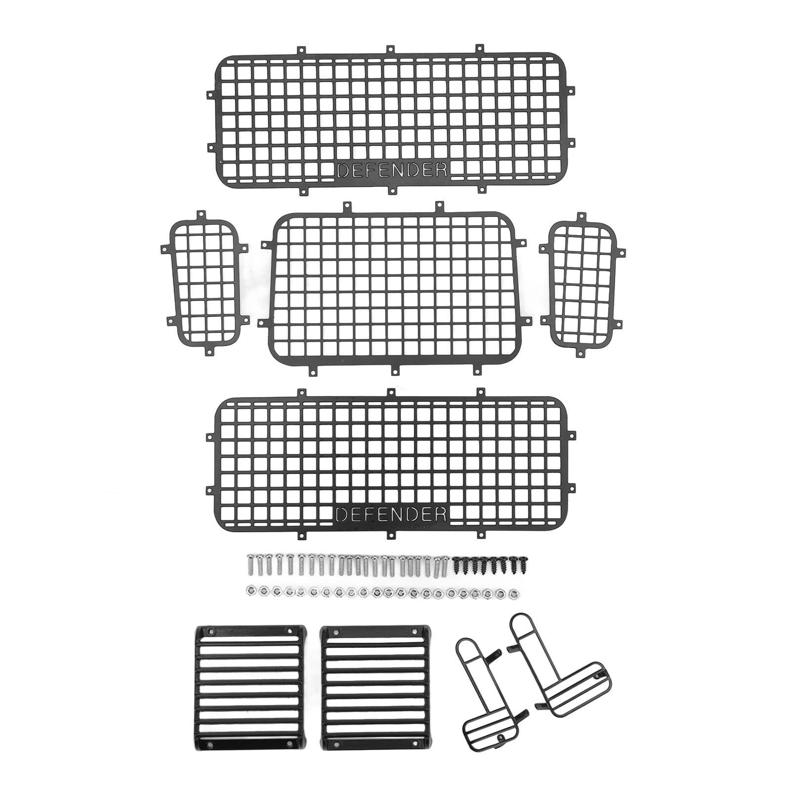 **Traxxas TRX4 RC Car Window Guard - Small Lightweight Metal Mesh Screen, Scratch-Resistant Defender for Realistic Simulation (Ideal for Off-Road Crawling & Scale Modeling)**