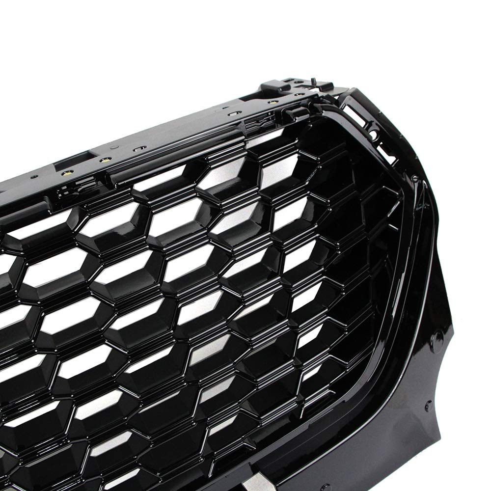 2017-2019 Ford Escape Front Bumper Grille - Honeycomb Mesh Sport Grill in Glossy Black (Fits S/SE/SEL/EcoBoost/Titanium/ST-Line Models) - Upgrade Your SUV's Style for Off-Road Adventures & Urban Driving