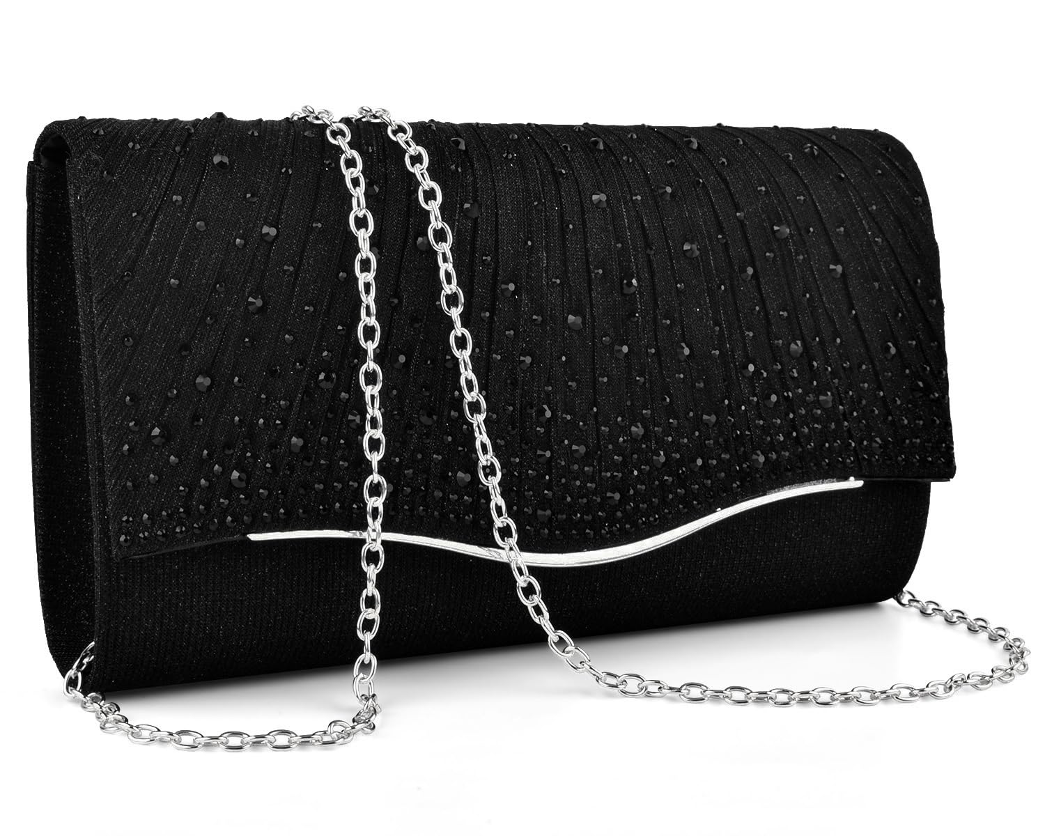 TINDTOP Women's Suede Clutch Purse - Elegant Evening Bag for Formal Events, Wedding, Prom & Cocktail Parties | Shoulder Envelope Handbag for Special Occasions