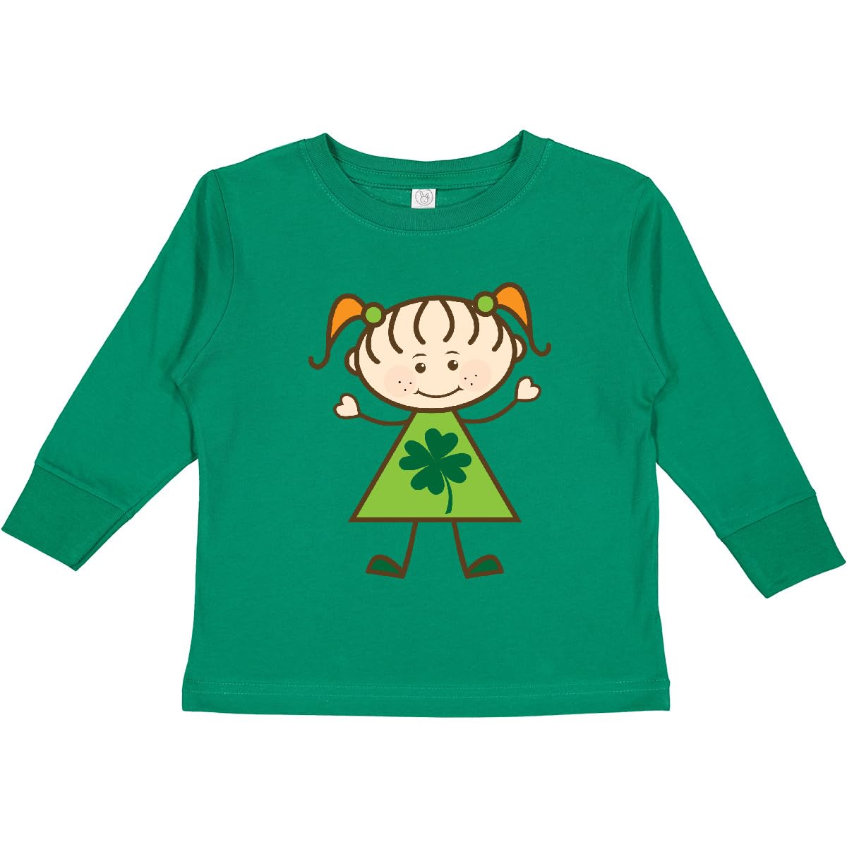 Inktastic St. Patrick's Day Irish Girl Toddler Long Sleeve T-Shirt | Cute Shamrock Outfit for Toddler Girls | Perfect for St. Patrick's Day Parties & Irish-Themed Events