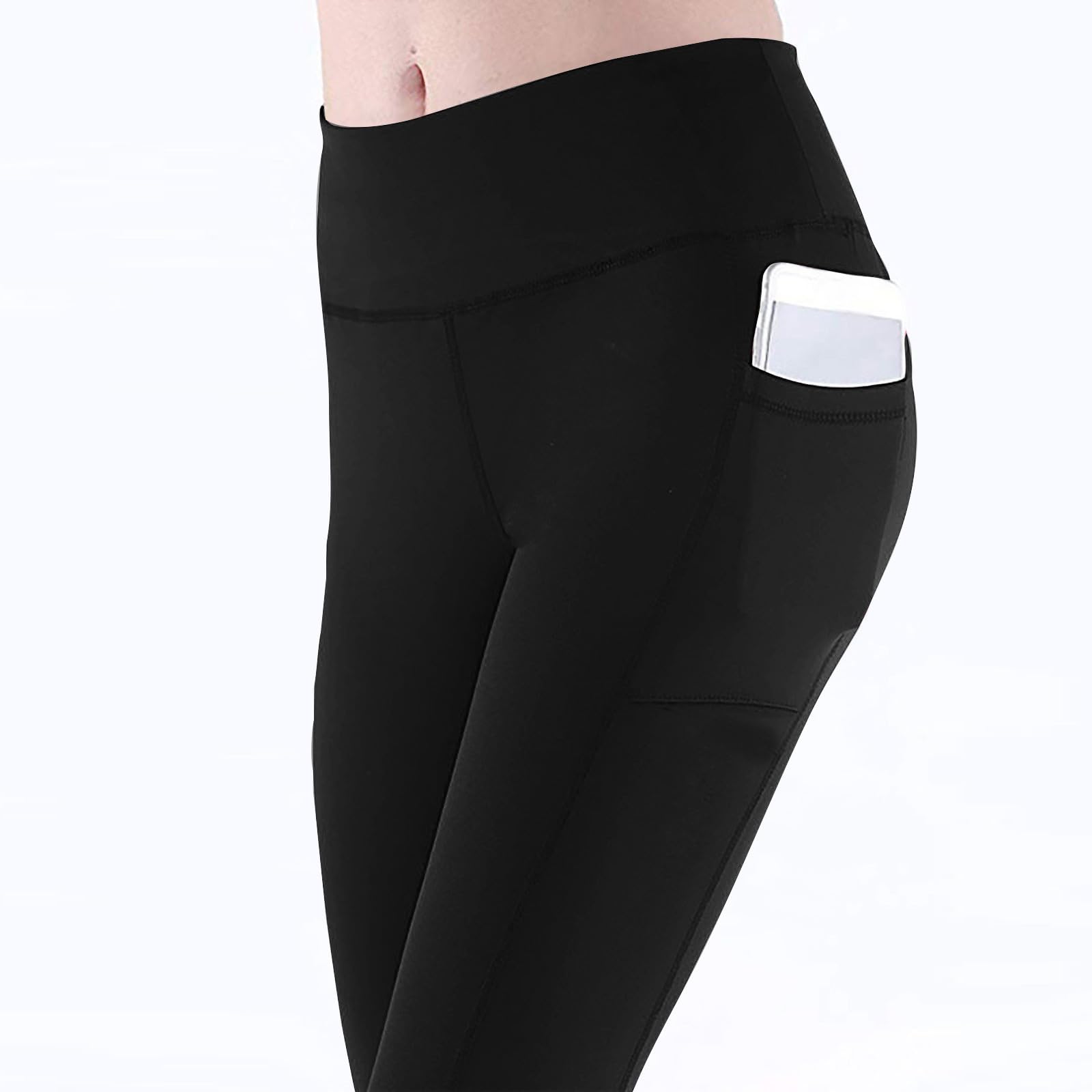 Plus Size High Waisted Yoga Pants for Women - Soft Full Length Workout Leggings with Pockets | Tummy Control Trouser Style Activewear for Gym, Running & Everyday Wear