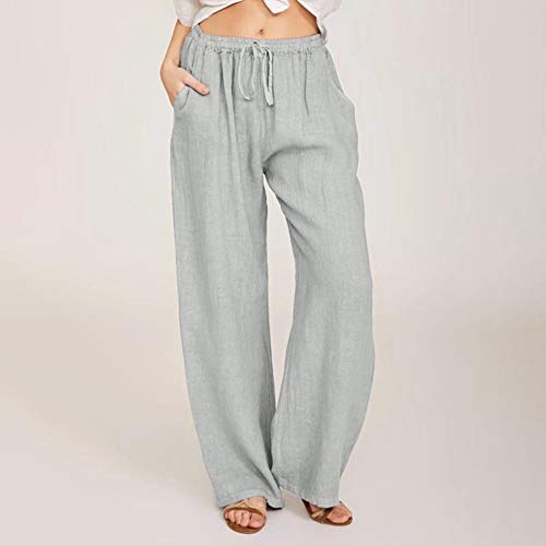 TARIENDY Women's Linen Summer Pants 2025 - Casual Drawstring Waist, Baggy Pockets, Comfortable Wide Leg Trousers | Perfect for Beach, Vacation & Summer Outfits