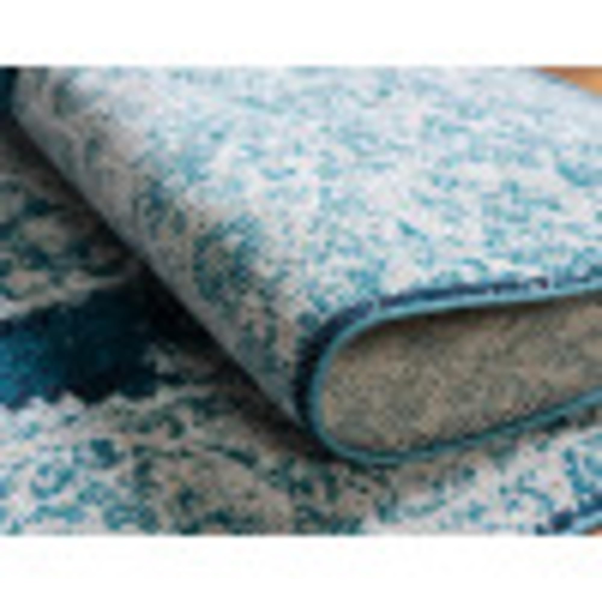 Unique Loom Charm Collection Distressed Bohemian Medallion Border Modern Area Rug 9'x12' Navy Blue/Ivory - Perfect for Living Room, Bedroom & Boho Home Decor