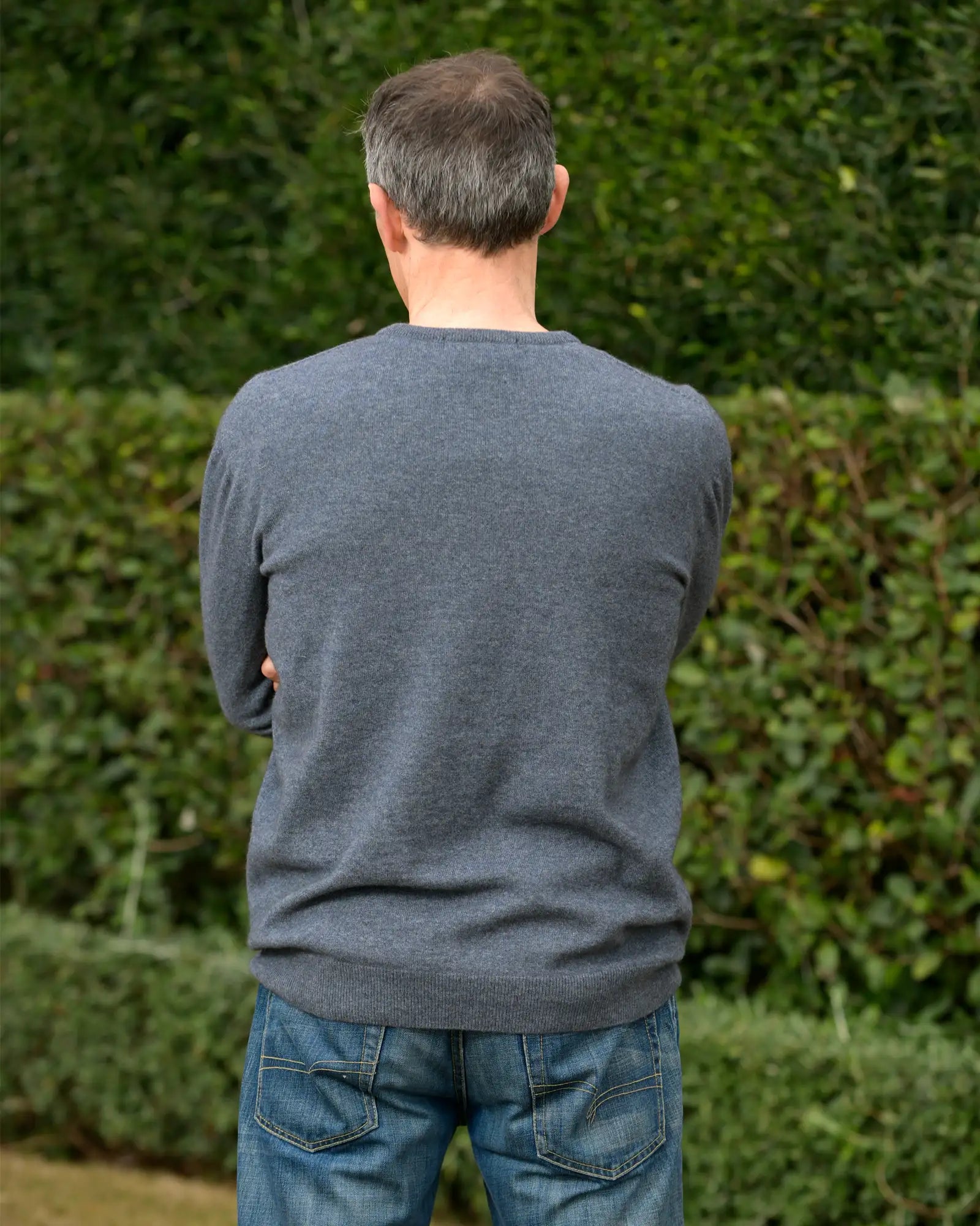 Sky Blue Men's Possum Merino Wool Crew Neck Sweater - Soft & Warm Winter Pullover for Outdoor Activities & Casual Wear - NB120