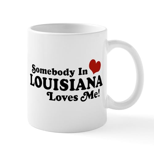White - Somebody In Louisiana Loves Me Mug