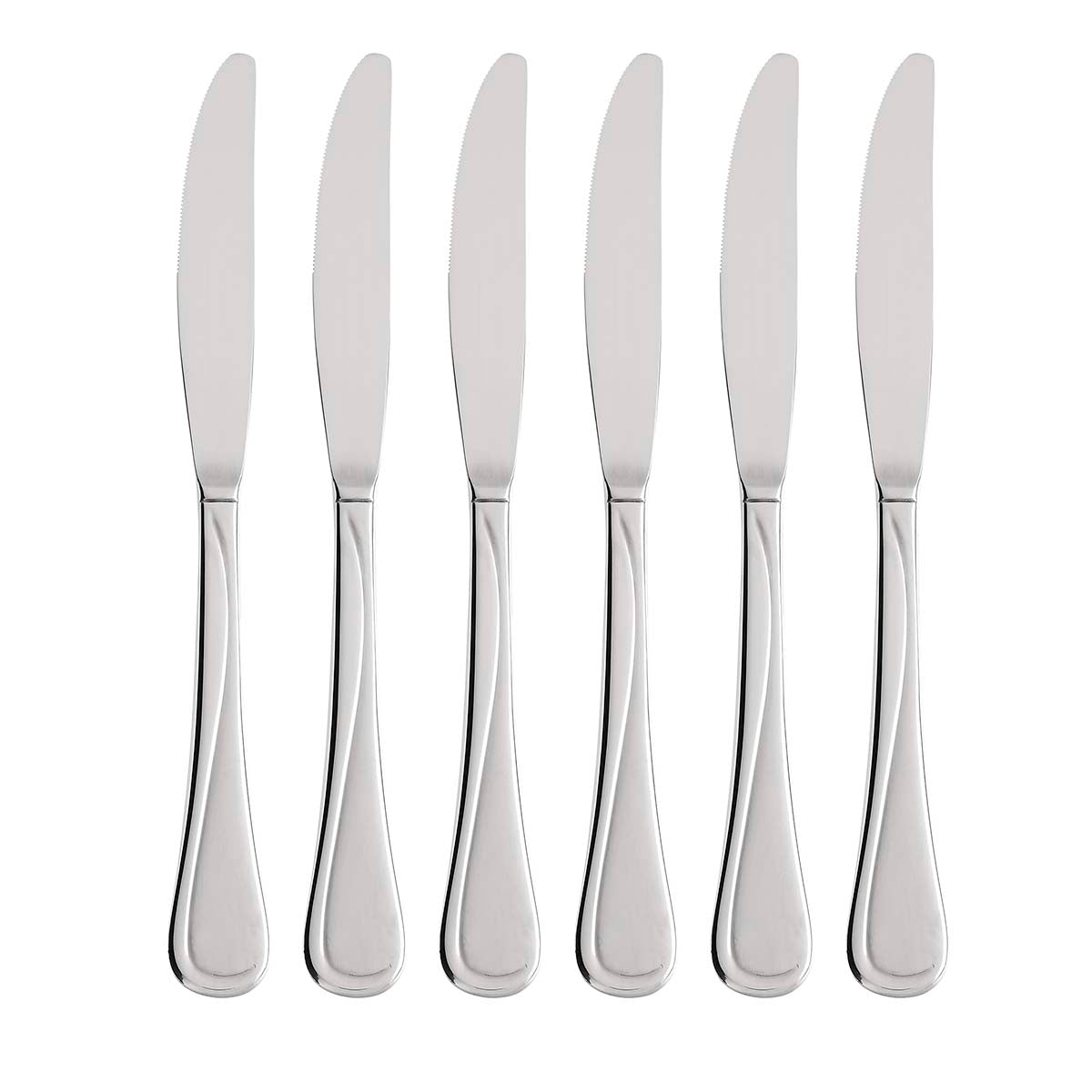 Premium Stainless Steel Flight Dinner Knife Set of 6 - Elegant Cutlery for Airline Catering, Restaurant Service & Home Dining