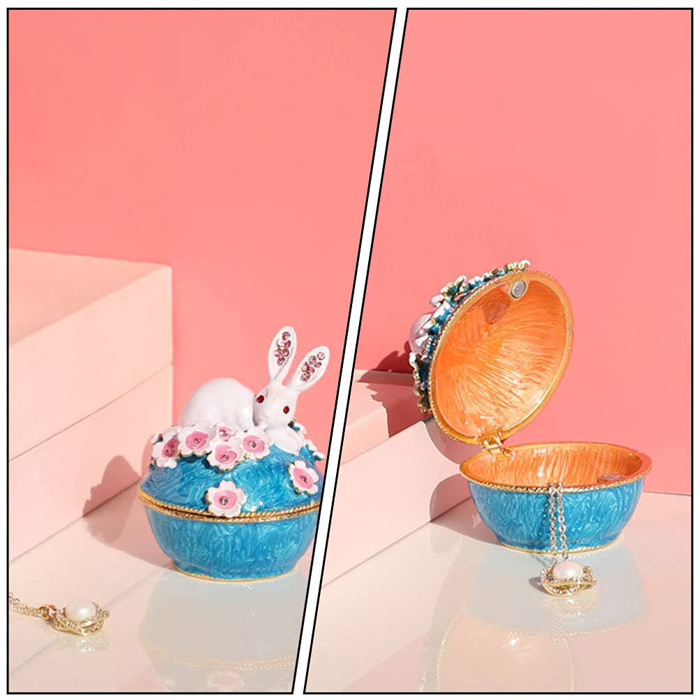 1pc Elegant Alloy Jewelry Box - Portable Ring Storage Case for Travel & Desk Organization | Perfect for Gifts, Wedding Rings, and Jewelry Display