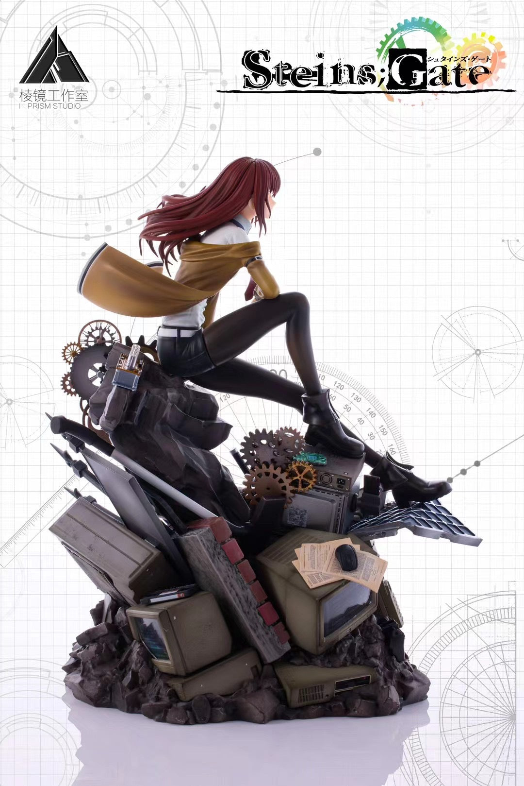 Prism Studio Steins Gate Makise Kurisu Figure | Official Anime Collectible for Fans | Perfect for Display in Home, Office, or Gaming Room