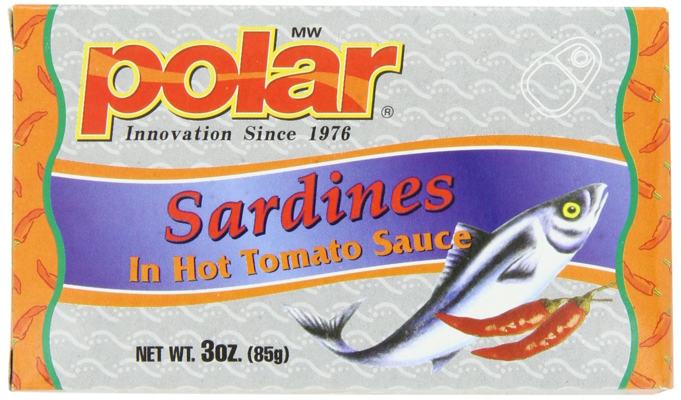 MW Polar Sardines in Hot Tomato Sauce, 3-Ounce Cans (Pack of 24) – Premium Canned Fish for Snacks, Salads & Emergency Food Storage