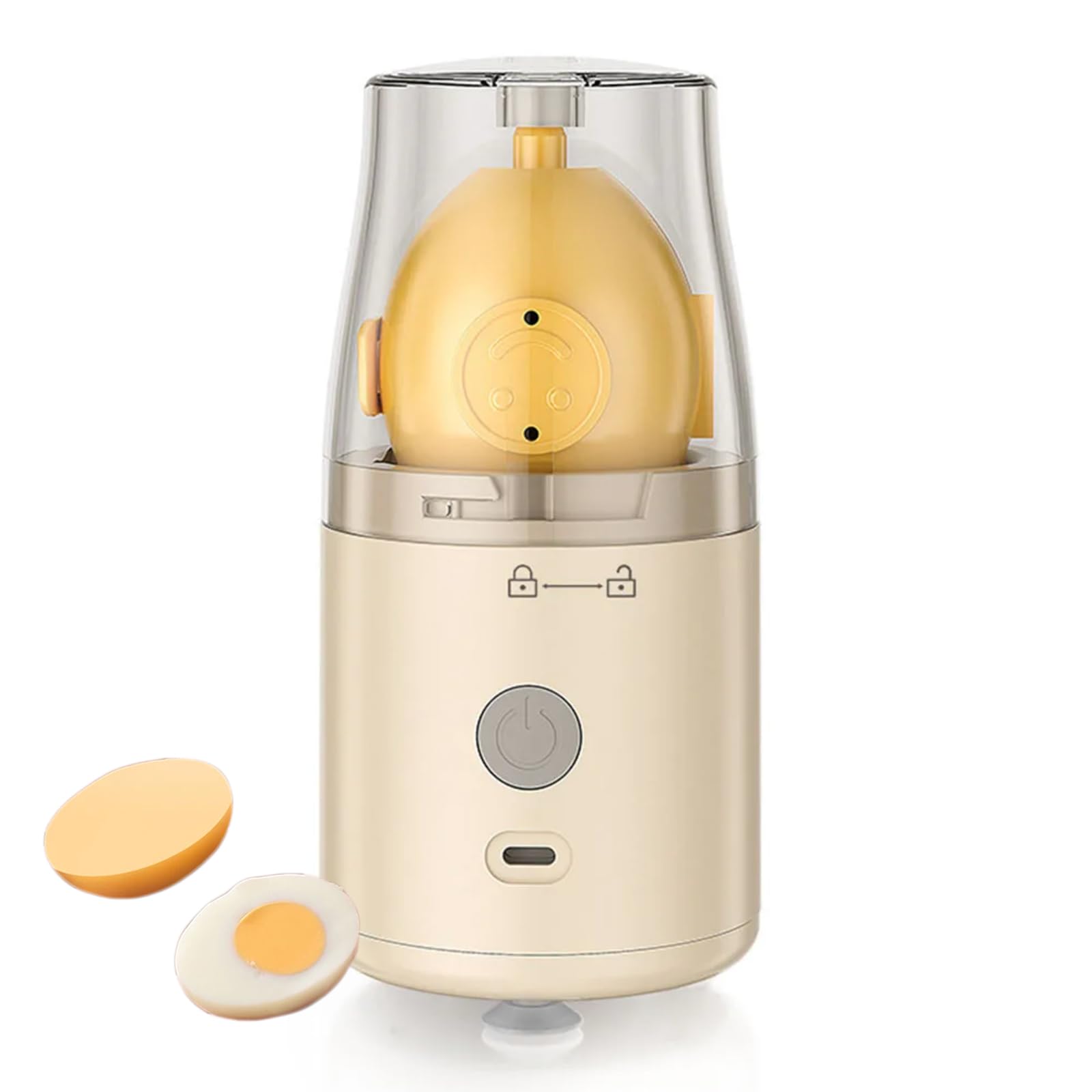 **GoldenEgg Electric Egg Cooker - Stainless Steel Hard Boiled Egg Maker with Auto Shut Off & Pre-Scrambler - Perfect for Breakfast, Meal Prep & Healthy Snacks**