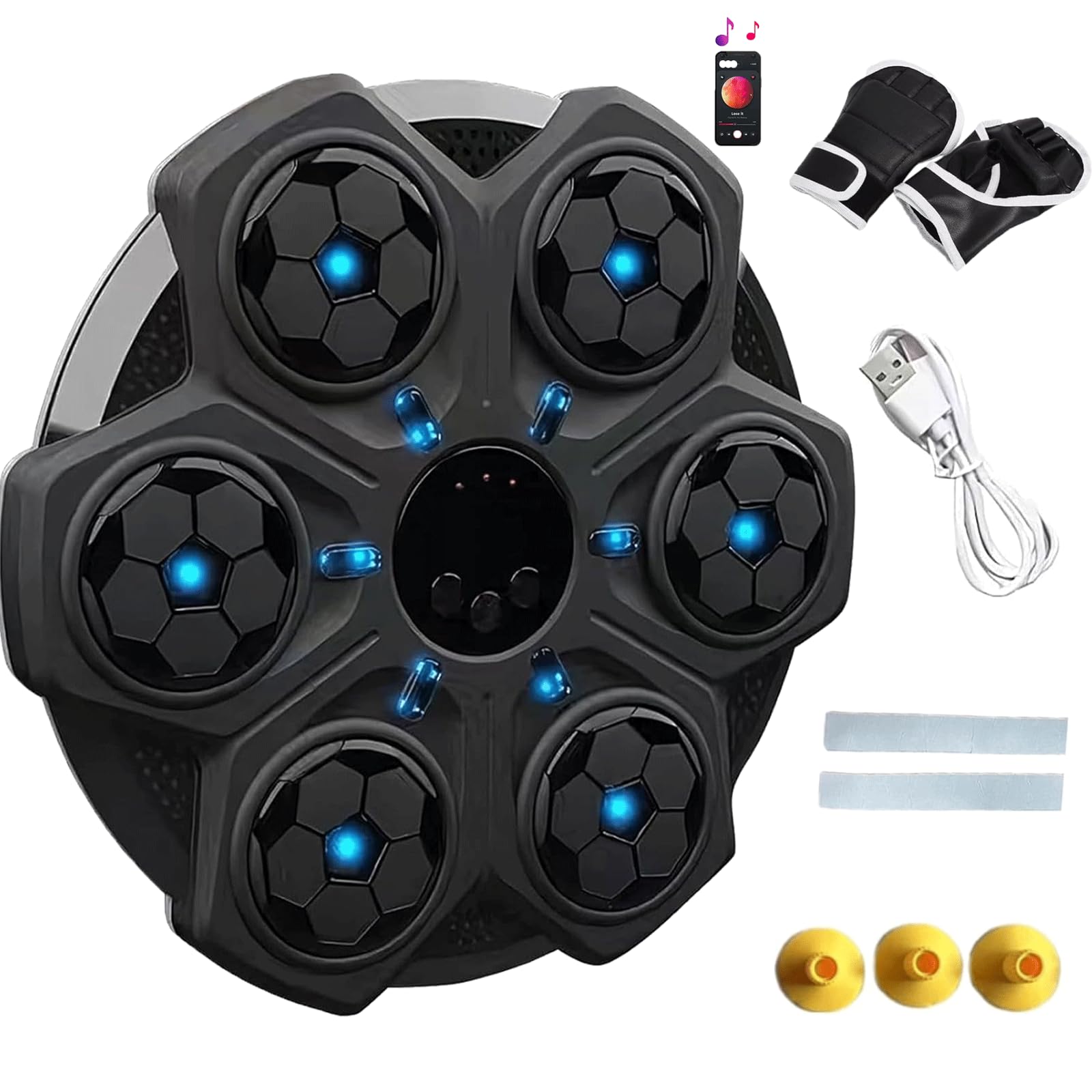 Smart Wall Mounted Boxing Trainer for Kids & Adults - Music Boxing Machine with Target for Home Gym, Office, Workout Equipment - Perfect Gift for Fitness Enthusiasts (Great for Stress Relief, Cardio Training & Fun Family Exercise)