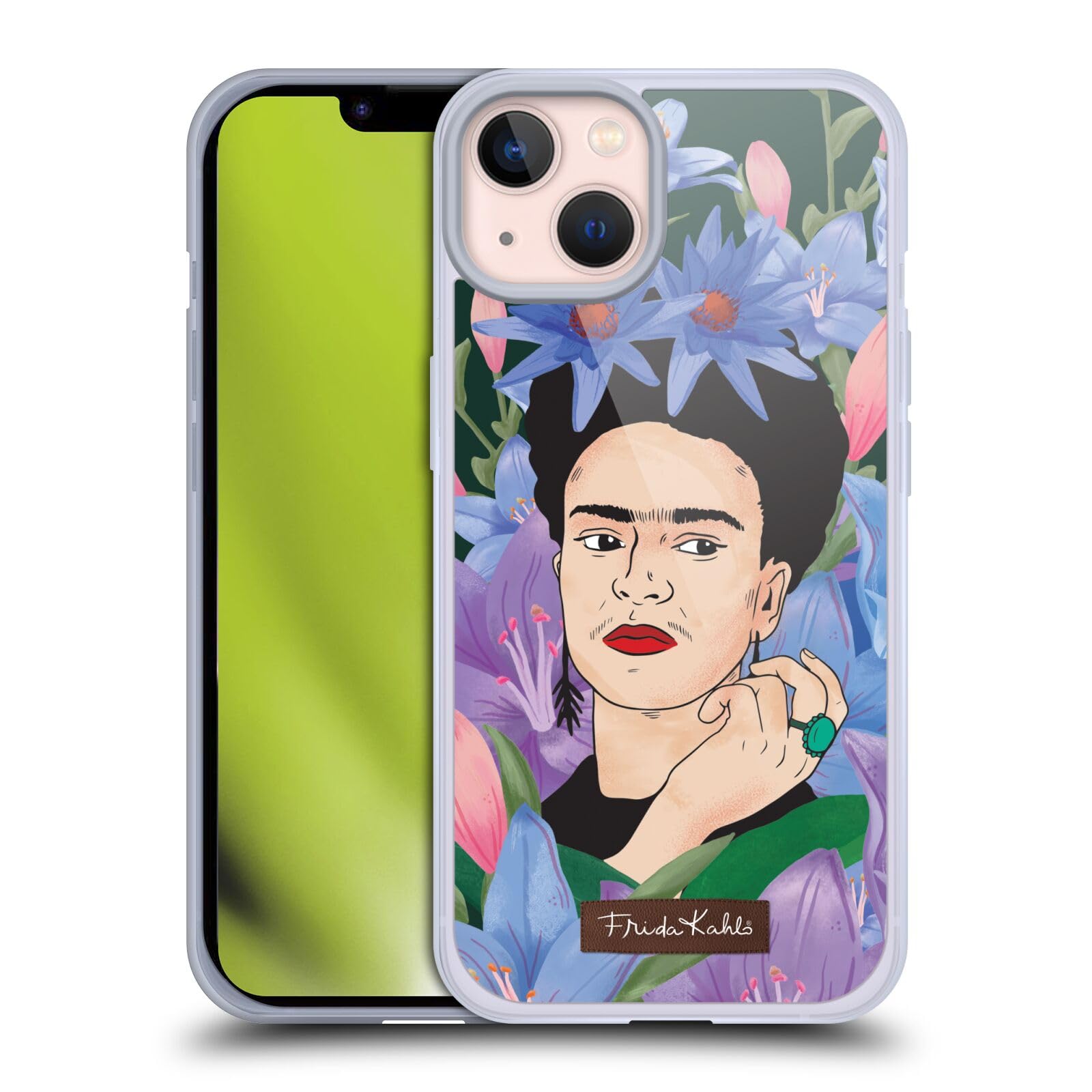Frida Kahlo Lilies Portrait Soft Gel Phone Case for iPhone 13 - Officially Licensed Art Cover - Perfect for Daily Use, Gift Giving & Art Lovers
