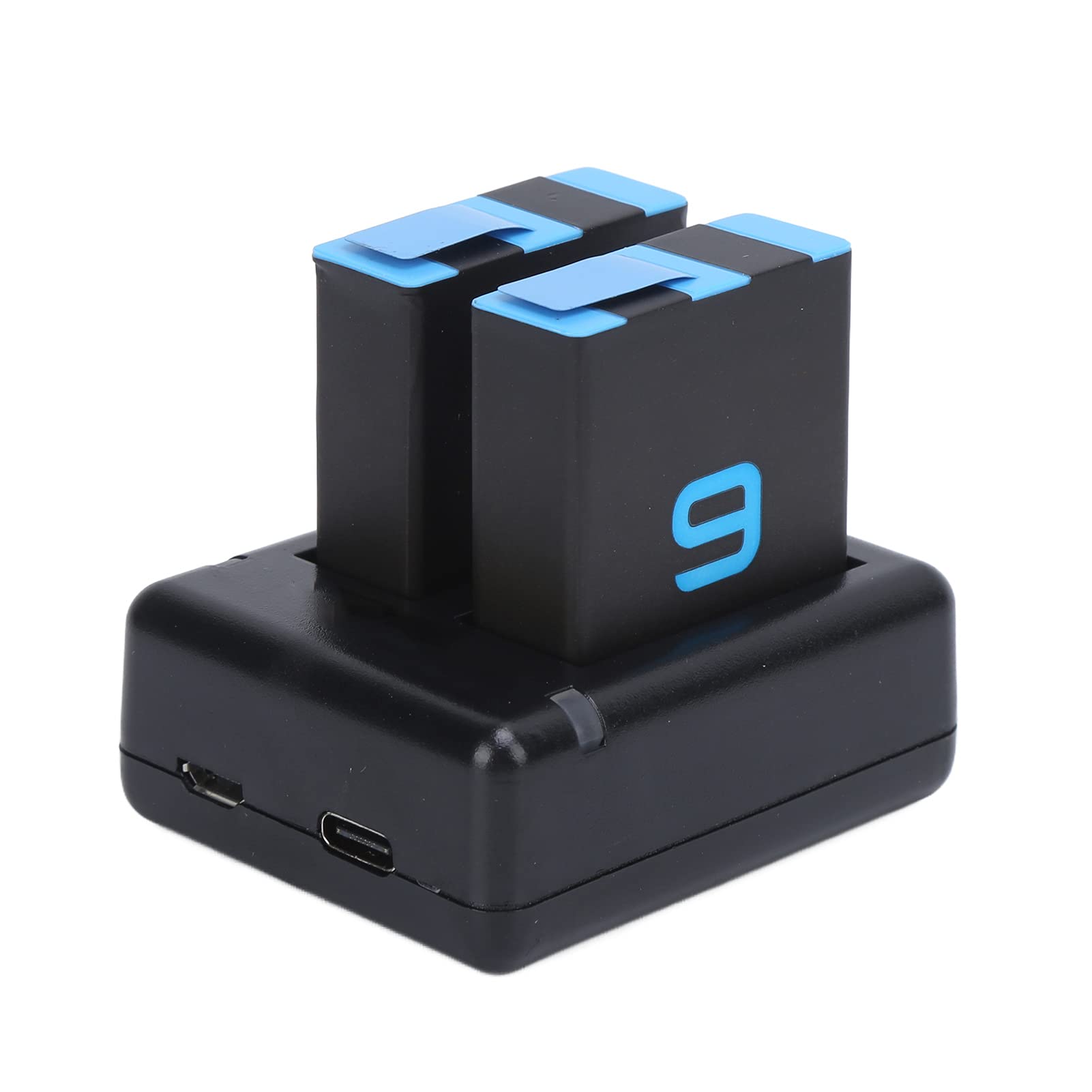 Rechargeable Battery Charger Kit for GoPro Hero 9 - Long Lasting Dual Camera Batteries with USB Charger | Perfect for Action Sports, Vlogging & Outdoor Adventures