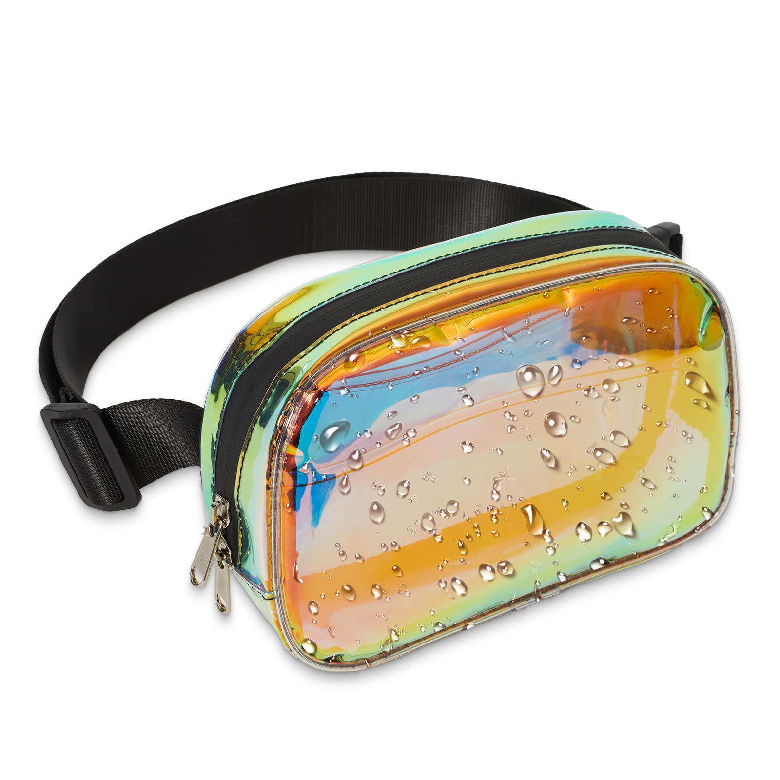 Clear Stadium Approved Fanny Pack for Women & Men - Waterproof Waist Bag with Adjustable Strap for Concerts, Beach, Sports Events | Perfect for Music Festivals, Travel & Outdoor Activities