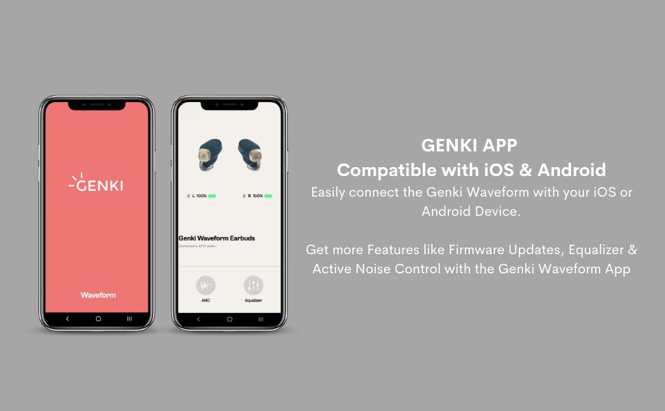 Genki Waveform Kuro Black Dualstream Gaming Headphones - Ultra Low Latency Wireless Headset for PC, PS5, Xbox & Mobile Gaming | Perfect for Competitive Esports & Online Multiplayer