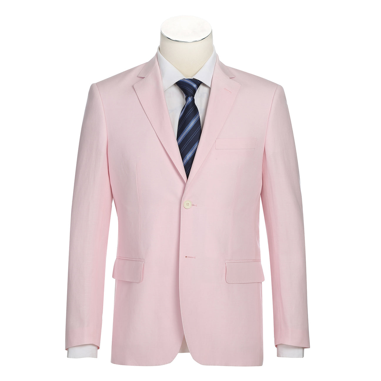Renoir Alessandro Vitello 2-Piece Slim Fit Suit in Pink (Style 611-4) | Premium Business Attire for Weddings, Office & Formal Events