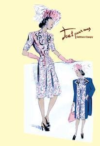 Stylish Paisley Print Dress with Matching Hat, Gloves & Jacket - 12x18 Inch Fashion Illustration - Perfect for Vintage Themed Parties, Art Projects & Home Decor